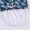 Blauwe aangepaste sublimatie zwembroek mannelijke strandshorts